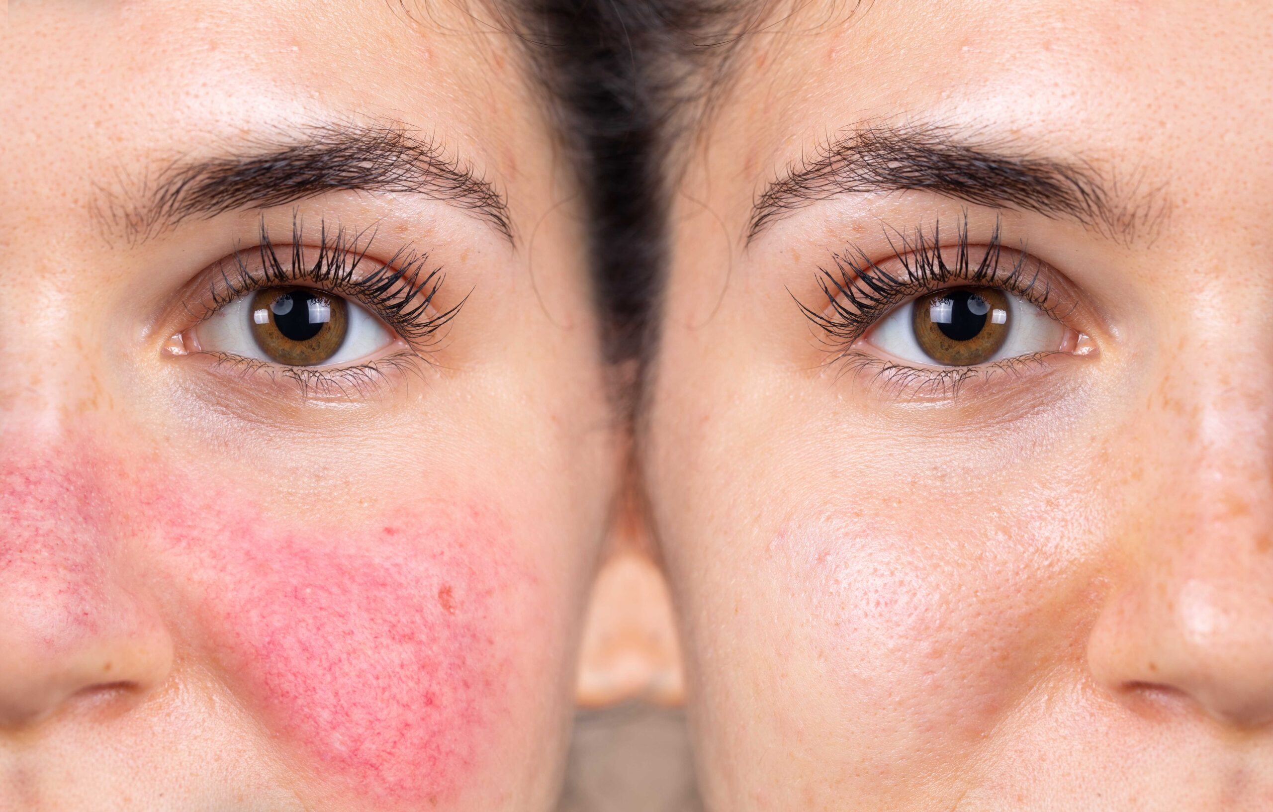 Before and After of Rosacea